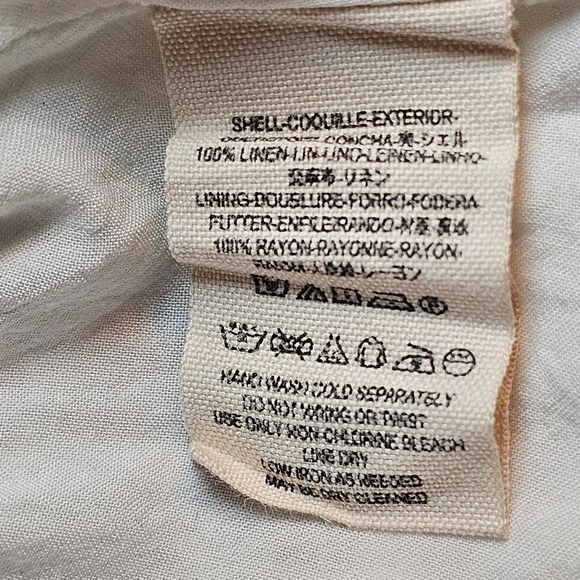 Free People FP Smooth Sailing White Linen Mini Dress Cover Up Sze Medium - Picture 10 of 11